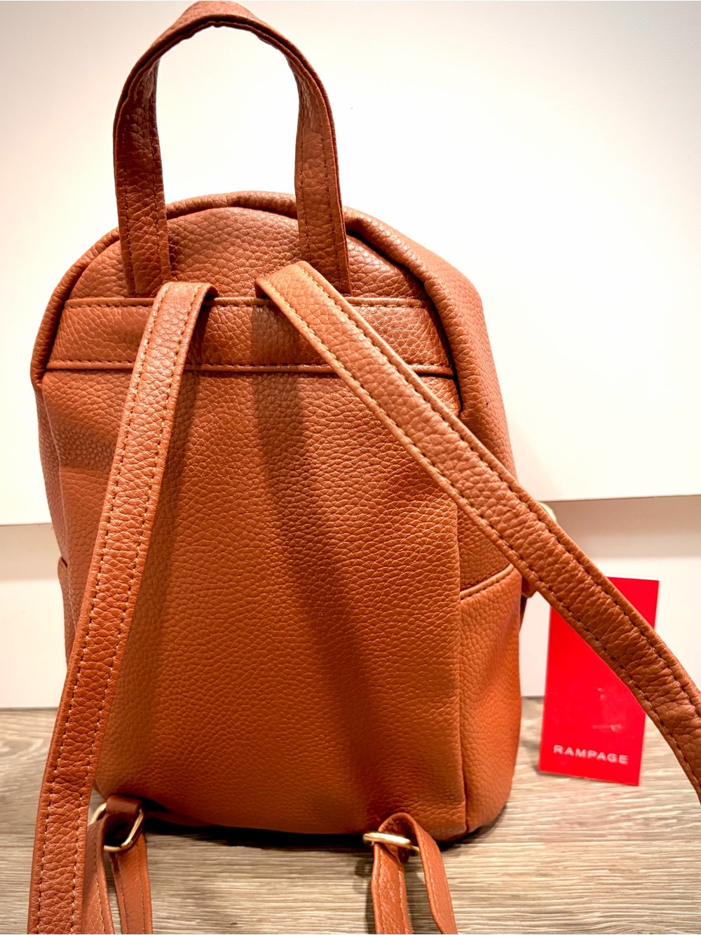 Rampage Chestnut Quilted Mini Backpack - Picture 2 of 3